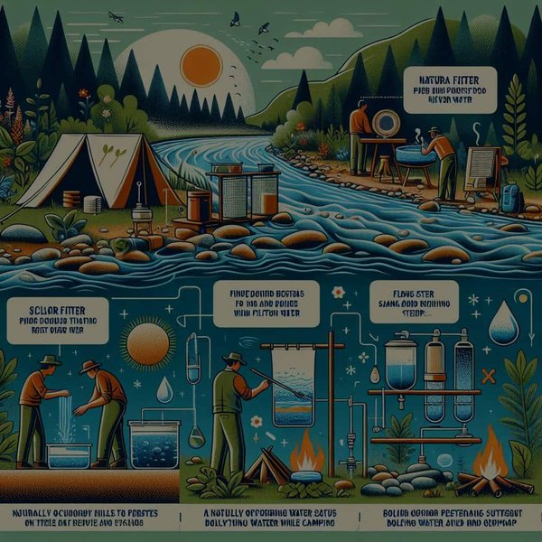 Quelles méthodes naturelles pour purifier l'eau de rivière en camping?