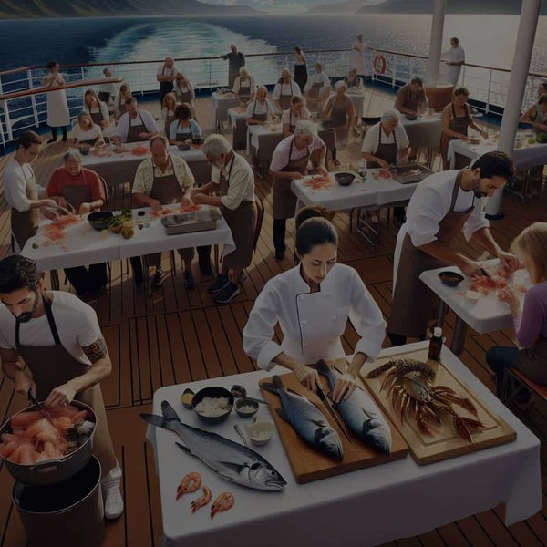 Quelle croisière propose des ateliers de cuisine autour des poissons et fruits de mer du Pacifique?